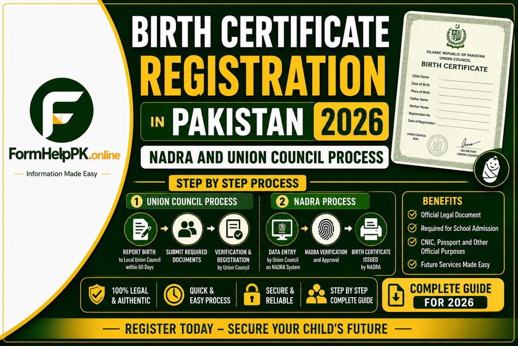 Birth Certificate Registration in Pakistan 2026 NADRA and Union Council Process
