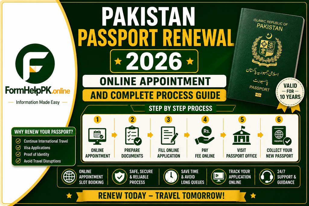 Pakistan Passport Renewal 2026 Online Appointment and Complete Process Guide