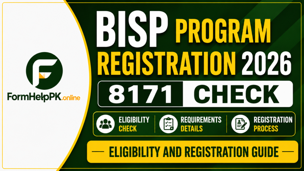 BISP Program Registration 2026 | 8171 Check - Eligibility and Registration Guide