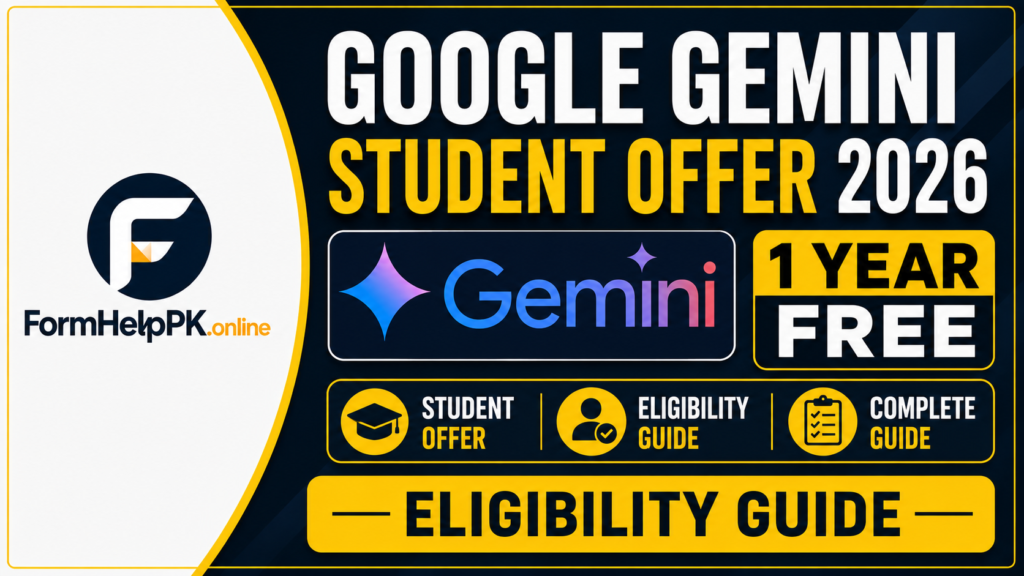Google Gemini Student Offer 2026 – 1 Year Free | Eligibility Guide